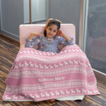 Personligen Cute Rosa, julrenar i Mönster