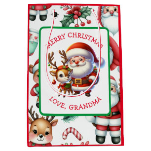 Personligen Cute Santa and Reindeer Jul