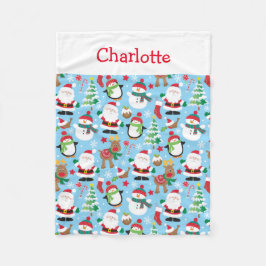 Personligen Cute Santa Kids Fleecefilt