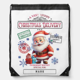 Personligen Cute Santa Speciell Delivery Julafton Gympapåse