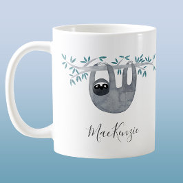 Personligen Cute Sloth Kaffemugg