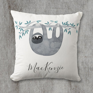 Personligen Cute Sloth Kudde