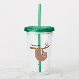 Personligen Cute Sloth Take Away Mugg