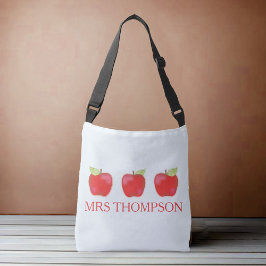Personligen Cute Teacher Apples Axelväska