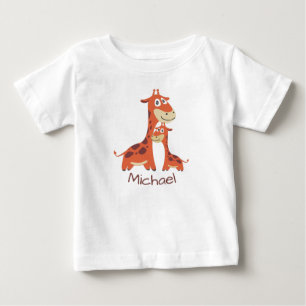 Personligen Cute Tecknad Giraffes T Shirt