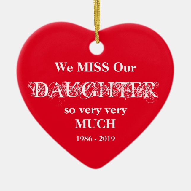 Personligen DAGUGHTER Jul Julgransprydnad Keramik (Framsidan)