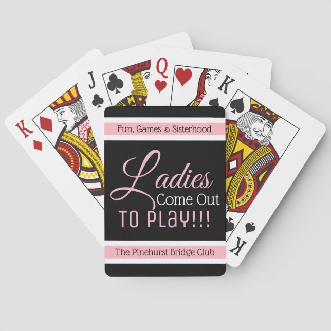 personligen "Dam Kom ut att spela" Casinokort (Baksidan)