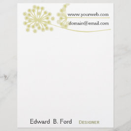 Personligen Din! Vintageblommablommorna Brevhuvud