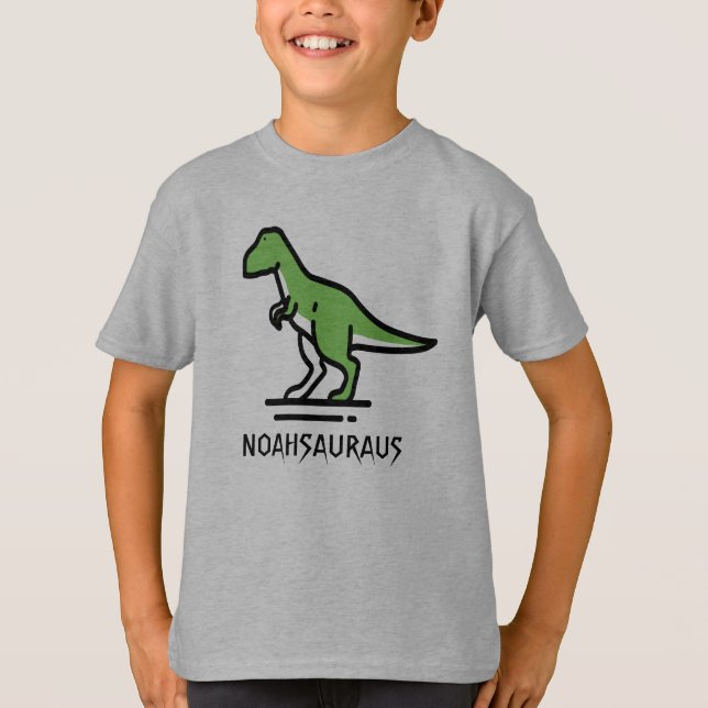 Personligen Dinosaur Namn T Shirt (Framsida)