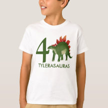 Personligen Dinosaur Shirt, 4e födelsedagen