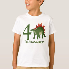 Personligen Dinosaur Shirt, 4e födelsedagen T Shirt