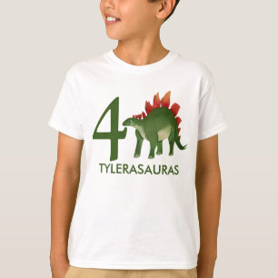 Personligen Dinosaur Shirt, 4e födelsedagen T Shirt
