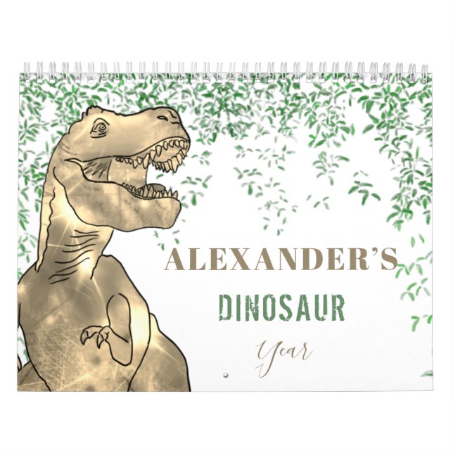Personligen Dinosaurs Boys Kalender (Omslag)