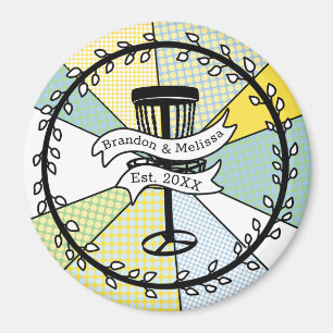 Personligen Disk Golf par fastställt datum Magnet