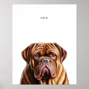 Personligen Dogue De Bordeaux Skriv ut Poster