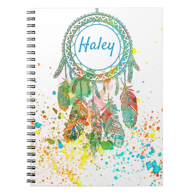 Personligen Dreamcatcher splatter Anteckningsbok (Framsidan)
