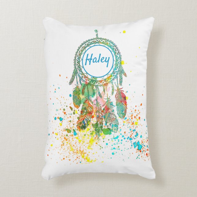 Personligen Dreamcatcher splatter Prydnadskudde (Framsidan(Vertikal))