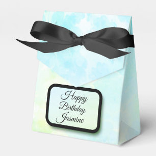 Personligen Dreamy Blue Pastel Elegant Presentaskar