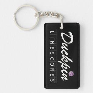 Personligen Duckpin fodrar ställningar Keychain -