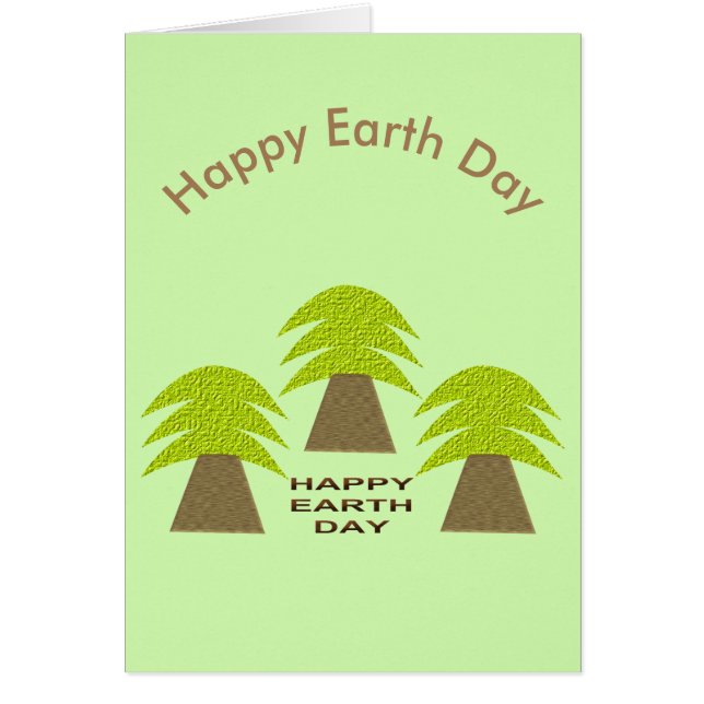 Personligen Earth Day Träd Hälsningskort (Framsidan)