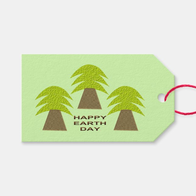 Personligen Earth Day Träd Presentetikett (Framsidan (Horisontell))