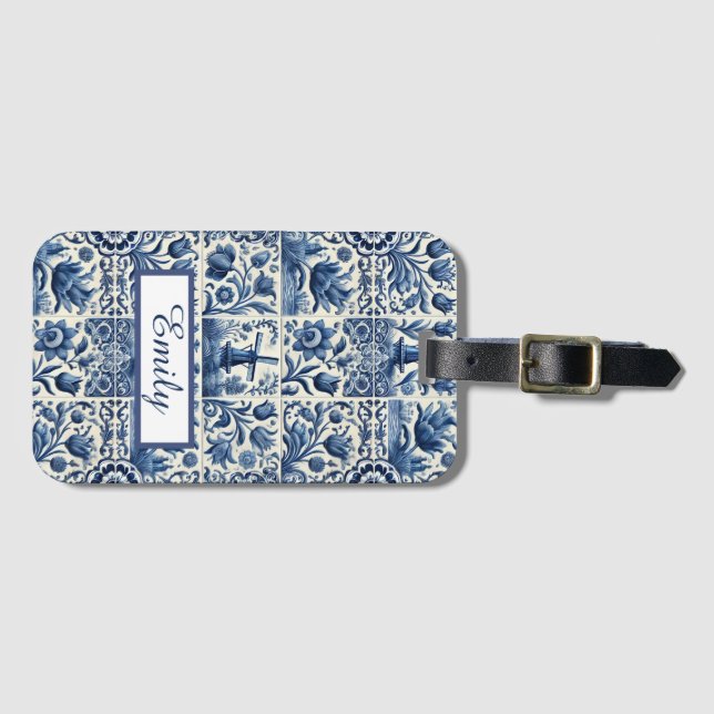 Personligen elegant Delft-filer Bagagebricka (Framsida horisontal)