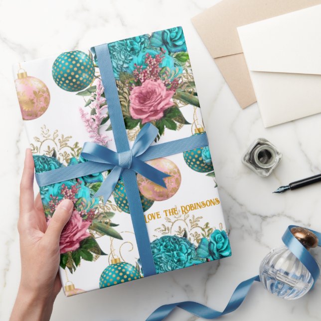 Personligen Elegant för  Blommigt -  - jul Presentpapper (Gifting)