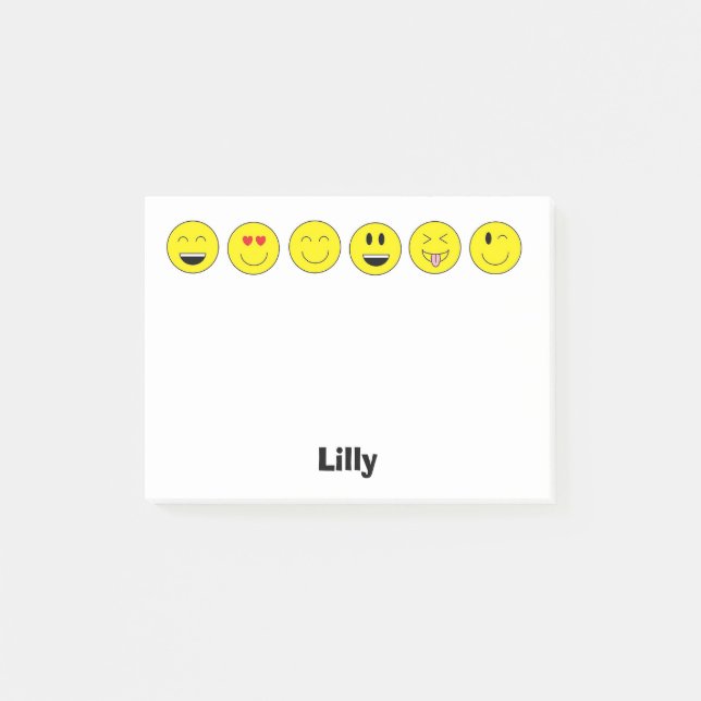 Personligen Emojis noterar Post-it Block (Framsida)