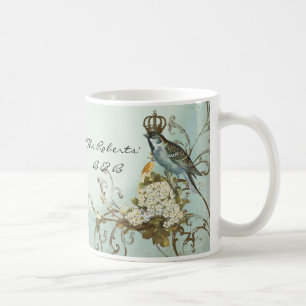 Personligen "Enchanland Birds Dove Swirl" Kaffemugg