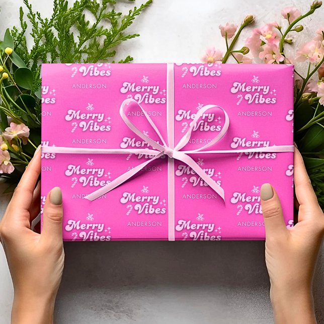 Personligen Endast julgranskast - Merry Vibes Presentpapper (Skapare uppladdad)