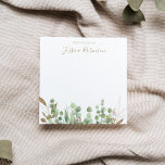 Personligen Eucalyptus Greenery Anteckningsblock<br><div class="desc">Skapa ditt eget anteckningsblock för personlig av vattenfärgen eukalyptus greenery med ditt eget namn.</div>