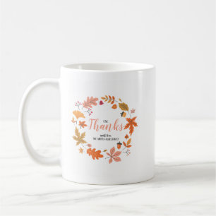 Personligen Fall Höst löv Thanksgiving Kaffemugg