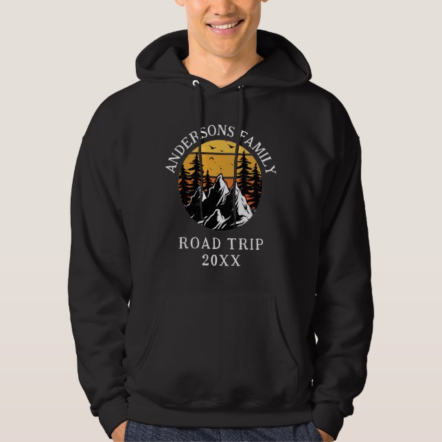 Personligen Family Reunion Road Resa Mountain Hoodie (Framsida)