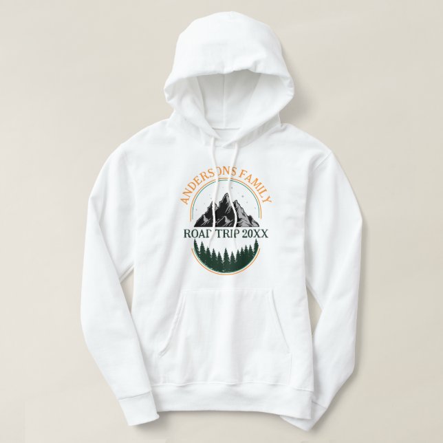 Personligen Family Reunion Road Resa Mountain Hoodie (Design framsida)