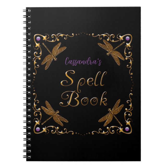 Personligen Fantasy Fairy Tale Spell Bok Anteckningsbok (Framsidan)