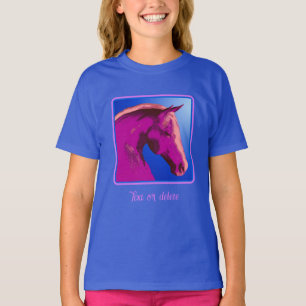 Personligen Fantasy Rosa Horse Ansikte T Shirt