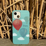 Personligen Färgade Luftballonger<br><div class="desc">Det här telefonfodralet innehåller mina målade illustrationer av luftballonger med realistiska stil-bilder av ballonger i rött,  blått och grönt tillsammans med vita moln som sätts mot ett ljusat blå himmel. Detta mobila omslag är redo som ska anpassas med din egen namn eller annan text.</div>