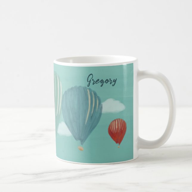 Personligen Färgade Luftballonger Kaffemugg (Höger)