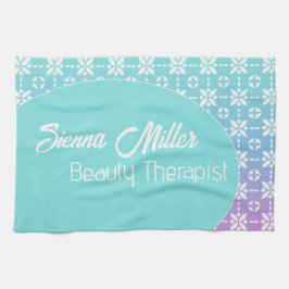 Personligen Färglöst regnbåge blomma Mönster Kökshandduk