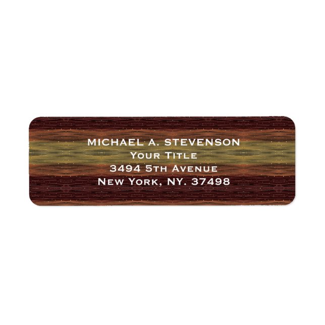 Personligen Färgstreck, typografi Returadress Etikett (Framsidan)