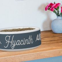 Personligen Farmhouse Löv  Script Blue Pet