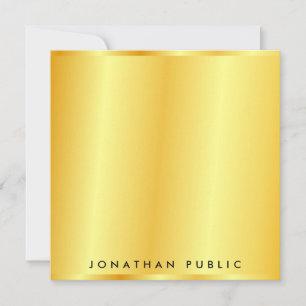 Personligen Faux Guld Metallic Search Template Anteckningskort