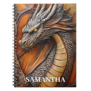 Personligen Faux Leather Dragon Anteckningsbok