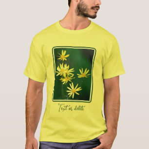 Personligen Fintvätt av Gult Daisy Wildblommor T Shirt