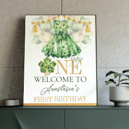 Personligen First Birthday St patrick's day för fl Poster