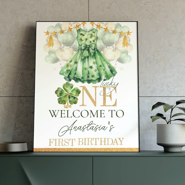 Personligen First Birthday St patrick's day för fl Poster (Skapare uppladdad)