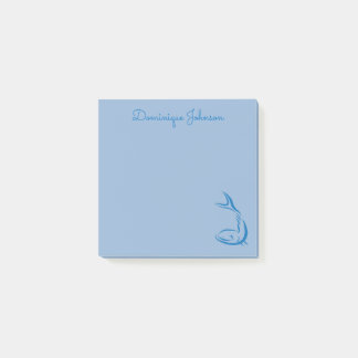 Personligen Fish Teckning efter IT® Notes Post-it Block