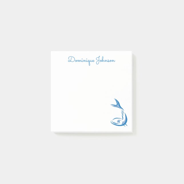 Personligen Fish Teckning efter IT® Notes Post-it Block (Framsida)