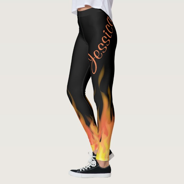 Personligen flammar leggings (Vänster)