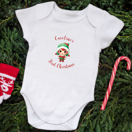Personligen Flicka Elf i första jul T Shirt